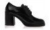 Sante μαύρο florentik oxford με χοντρό τακούνι 23-440 Γόβες